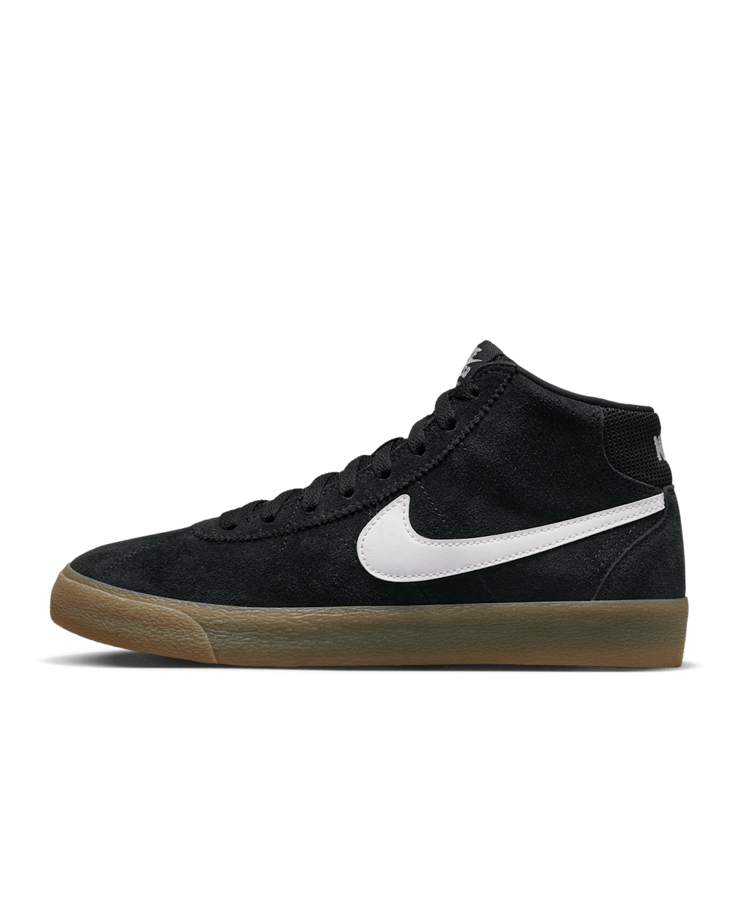Nike SB Bruin High Skate Shoes - Black/Black/Gum Light Brown/White