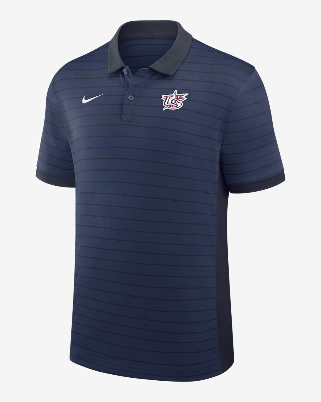 USA Baseball 2026 World Baseball Classic Striped Victory Men's Nike Dri-FIT Polo - Navy