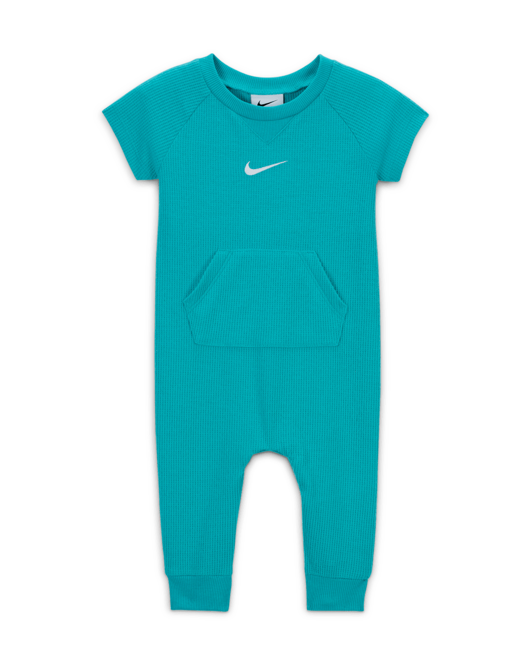 Nike Essentials Baby (0-9M) Short Sleeve Waffle Knit Coverall - Dusty Cactus