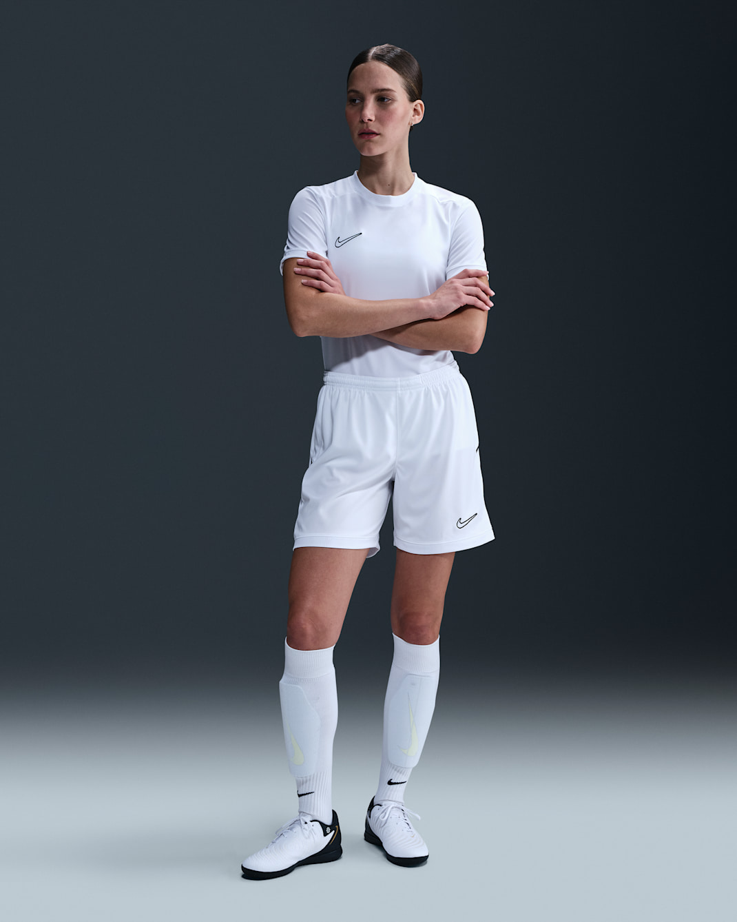 Nike Academy Women's Dri-FIT Soccer Shorts - White/White/Black/Black