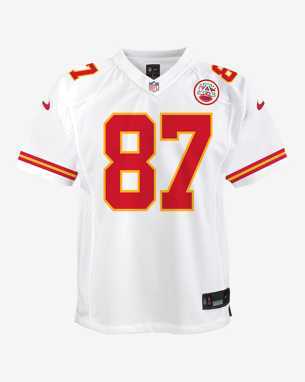 Travis Kelce Kansas City Chiefs Big Kids' Nike NFL Game Jersey - White