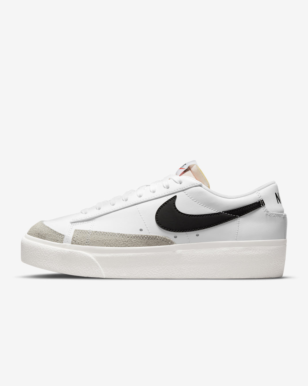 Nike Blazer Low Platform Women's Shoes - White/Sail/Team Orange/Black