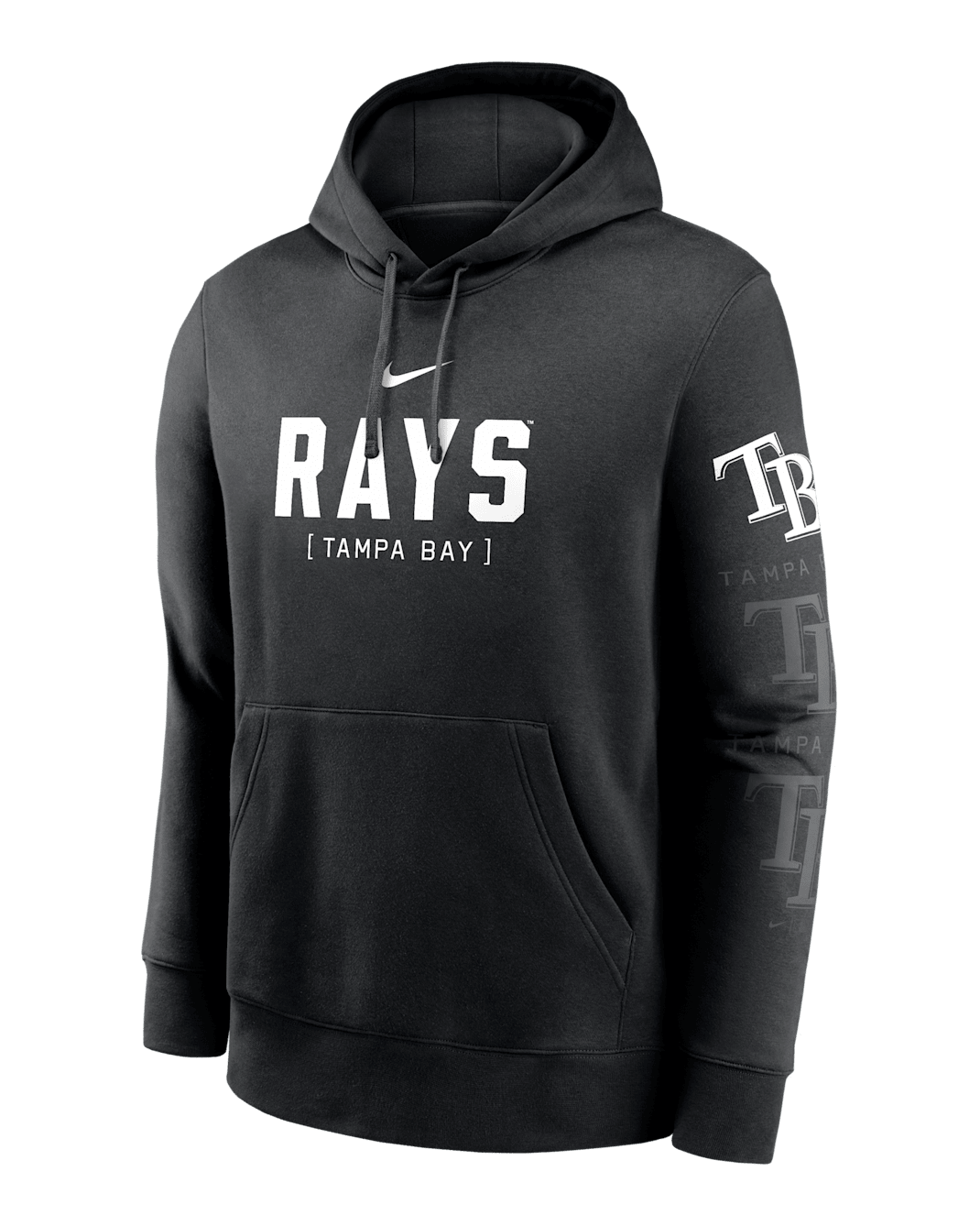 Tampa Bay Rays Fashion Club Men's Nike MLB Pullover Hoodie - Black