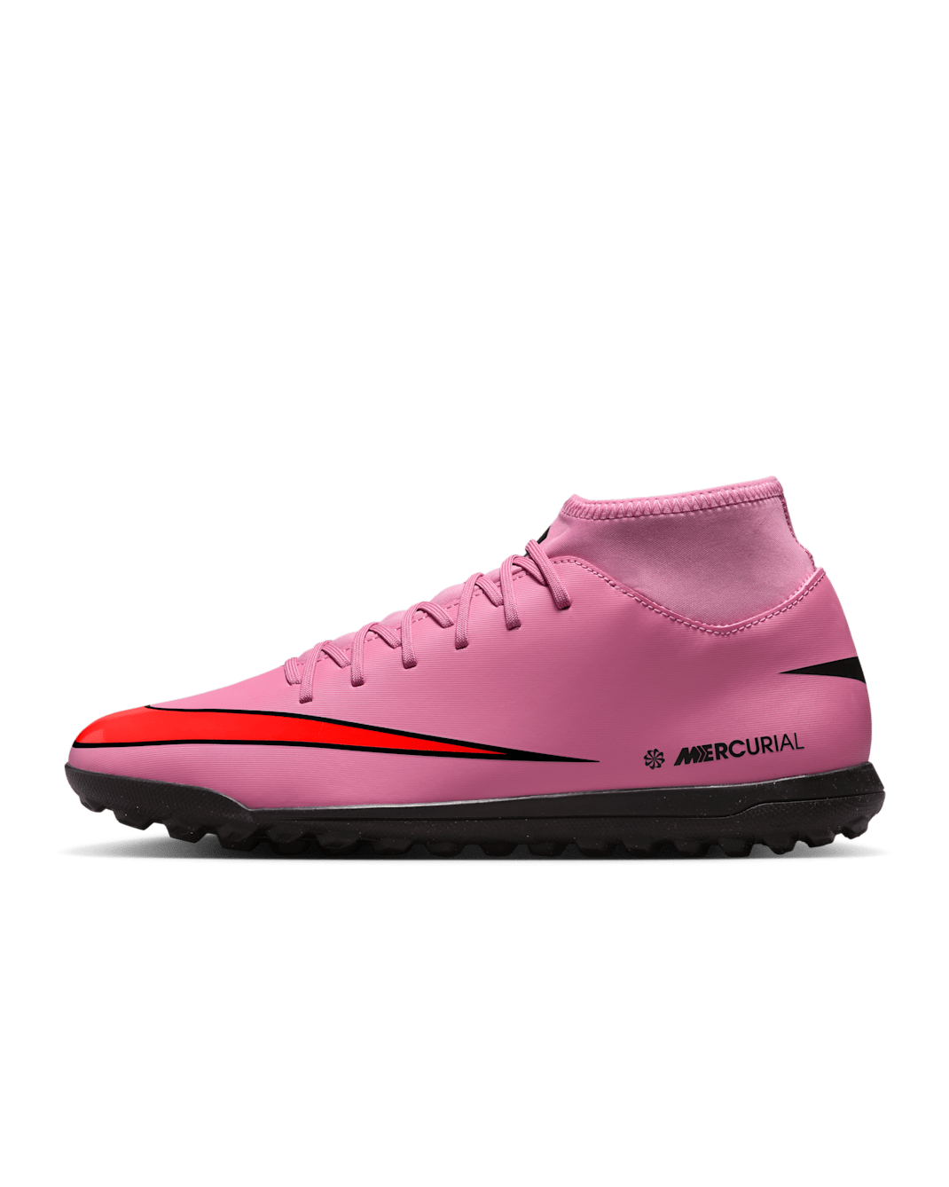 Fotbollssko Nike Mercurial Superfly 10 Club med högt skaft TF - Magic Flamingo/Total Crimson/Svart