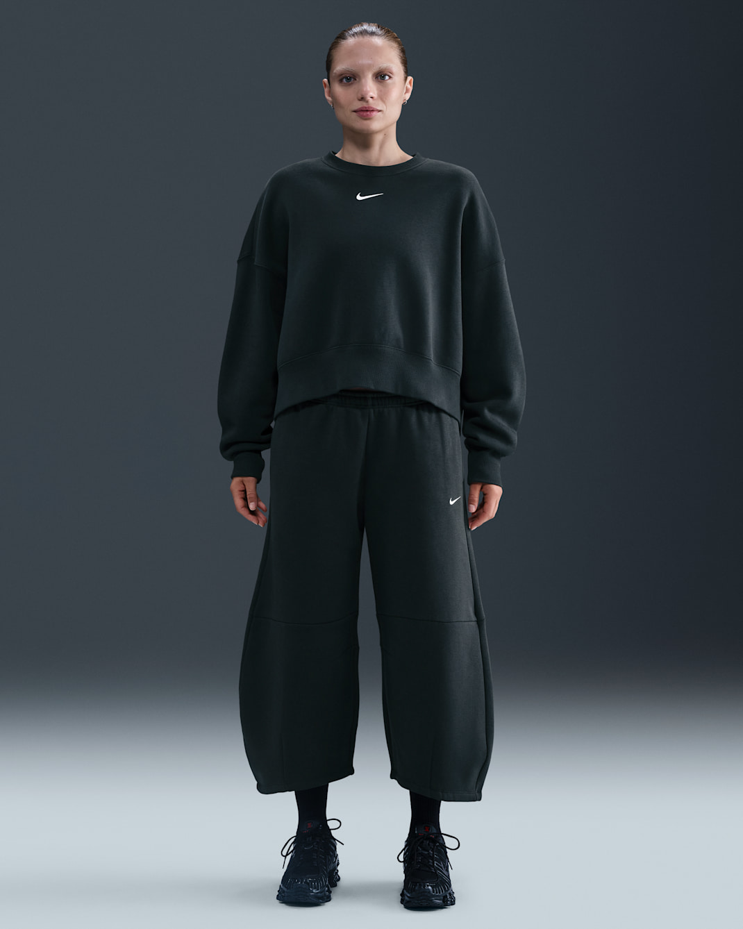 Nike Sportswear Phoenix Fleece Women's Loose Mid-Rise Barrel Pants - Seaweed/Sail