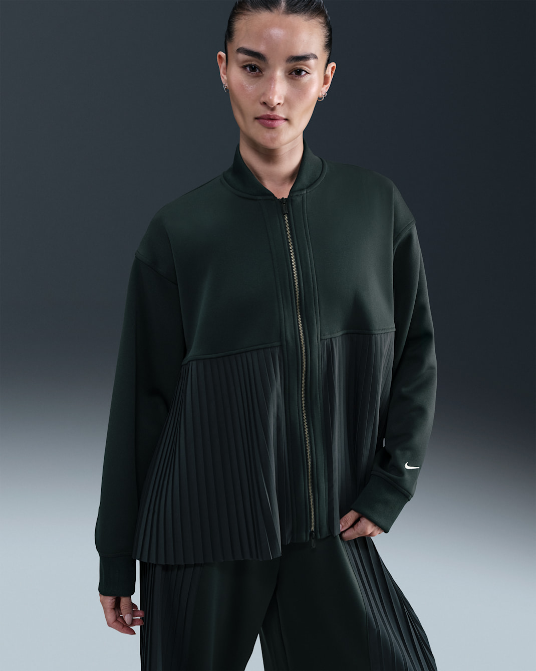 나이키 스포츠웨어 여성 플리츠 재킷 - 씨위드/세일