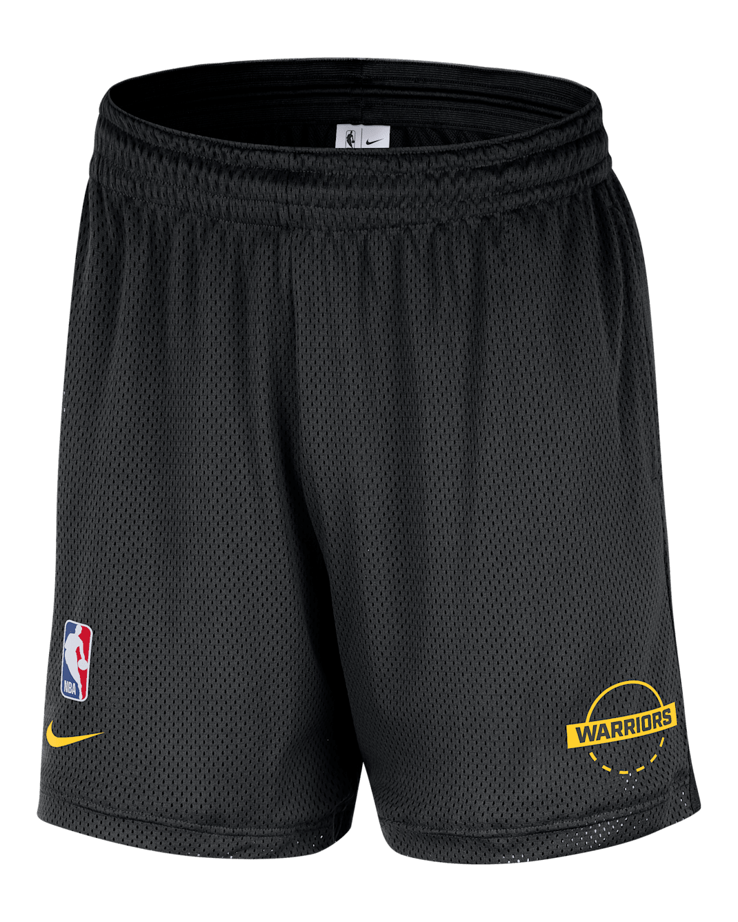 Golden State Warriors Nike NBA-shorts i mesh til mænd - sort/Amarillo