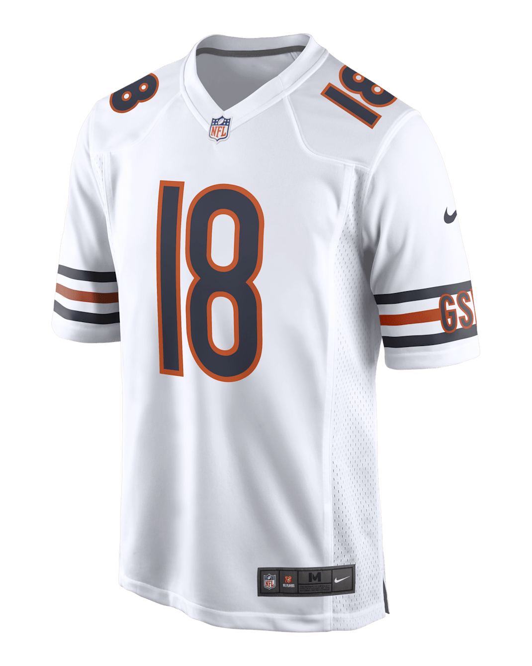 Jersey Nike de la NFL Game para hombre Caleb Williams Chicago Bears - Blanco