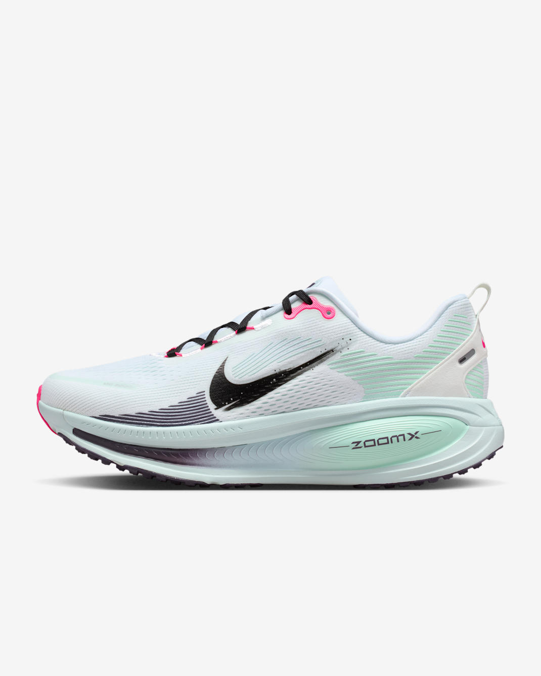Tenis de correr en pavimento para hombre Nike Vomero 18 - Blanco/Azul glacial/Hiperrosa/Negro