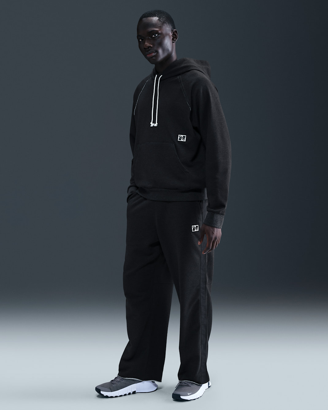 Ανδρικό φλις παντελόνι προπόνησης Dri-FIT Nike Gym Heritage - Μαύρο/Heather/Μαύρο/Μαύρο