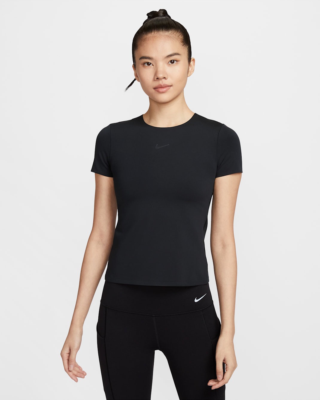 Nike Form Women's Short-Sleeve Top - Black/Smoke Grey/Dark Smoke Grey