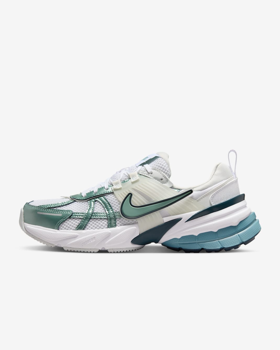 Tenis para mujer Nike V2K Run - Blanco/Azul humeante/Azul marino militar/Cañón