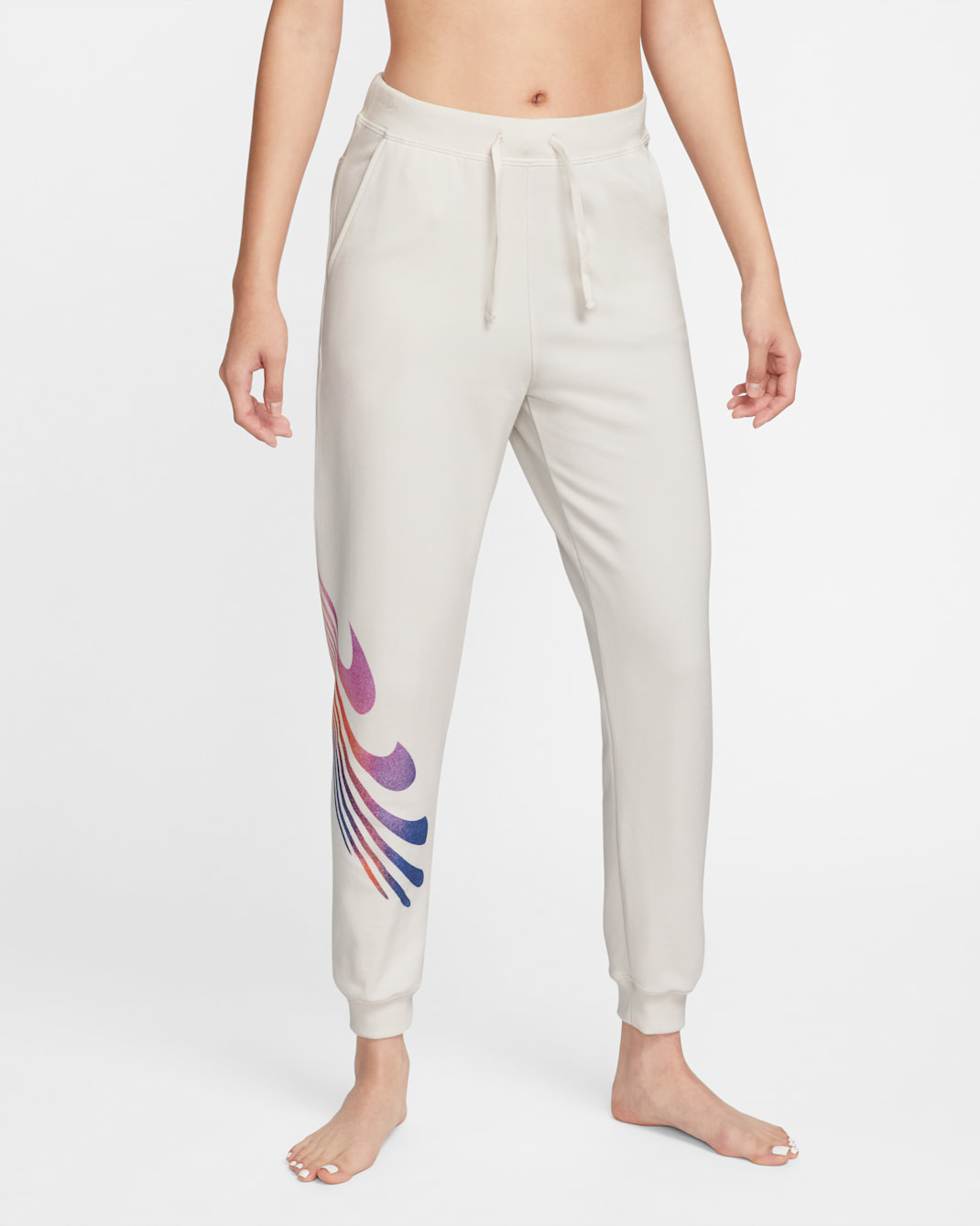 Nike Yoga Luxe A.I.R. Women's 7/8 High-Rise Fleece Joggers - Phantom/Off-Noir/Grey Fog