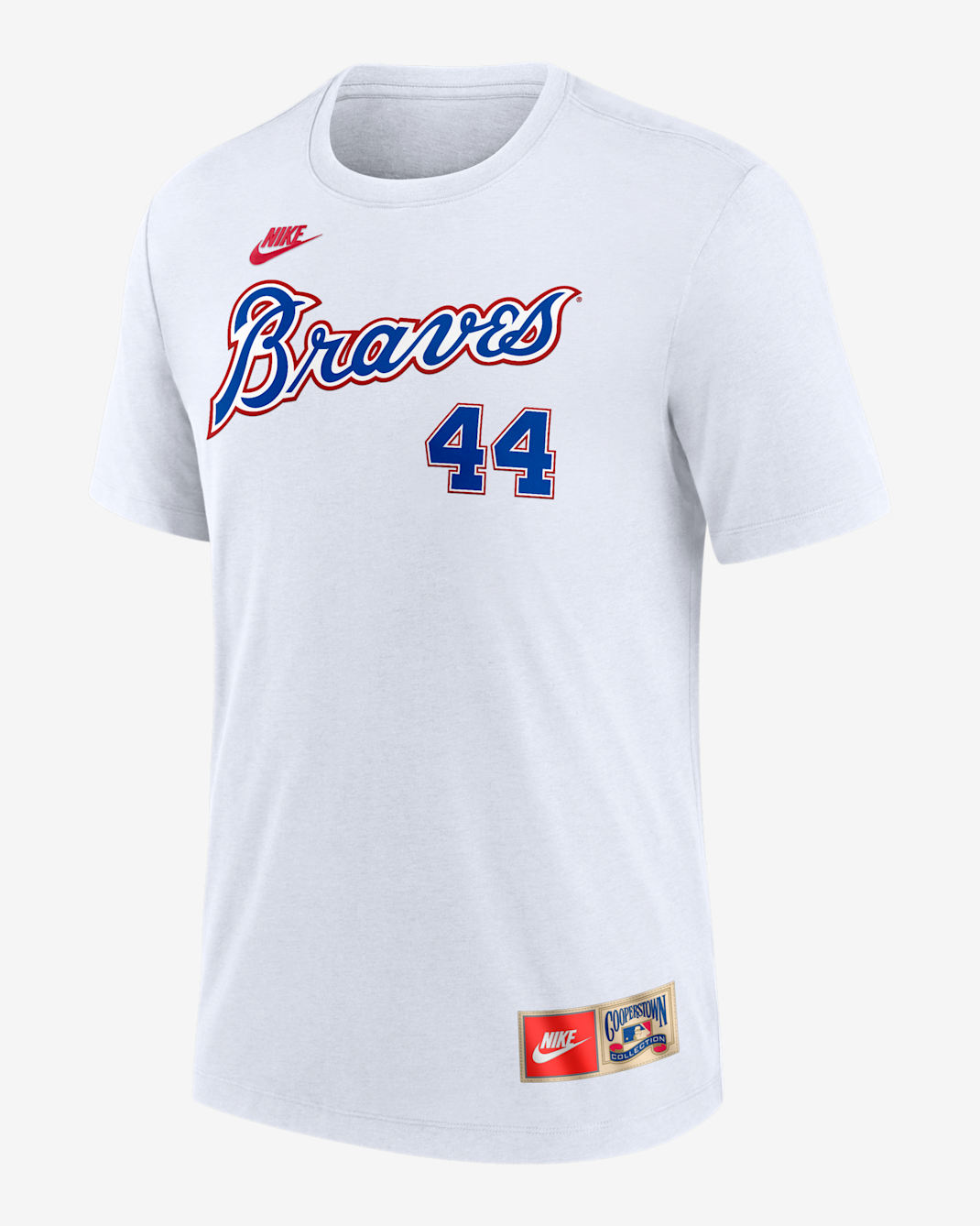Hank Aaron Atlanta Braves Cooperstown Men's Nike MLB T-Shirt - White