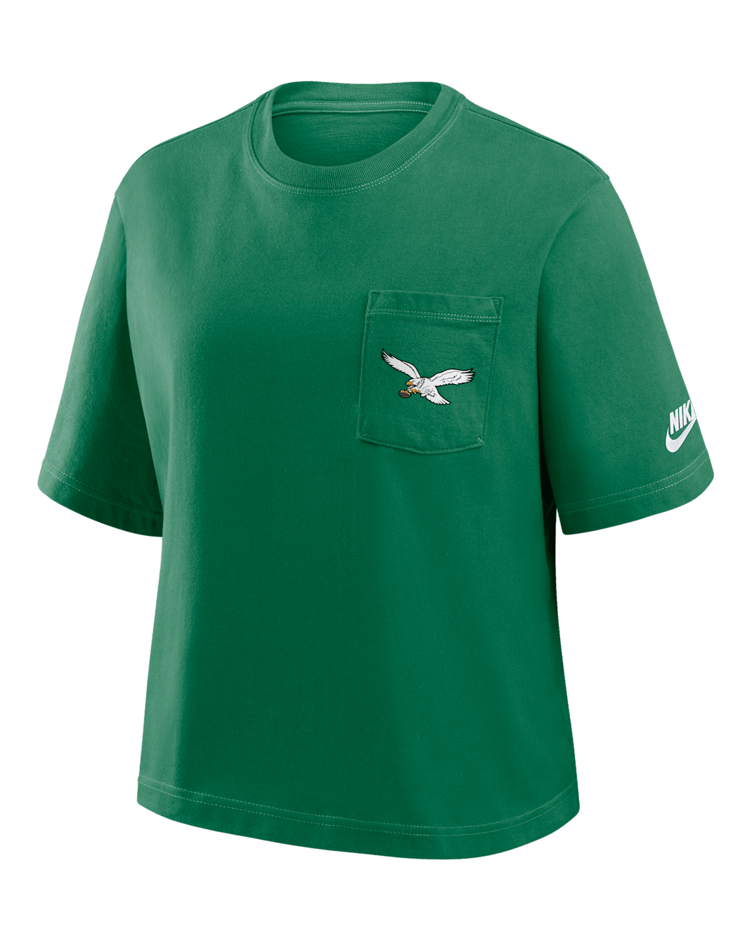 Philadelphia Eagles Rewind Pocket Boxy Women's Nike NFL T-Shirt - Green