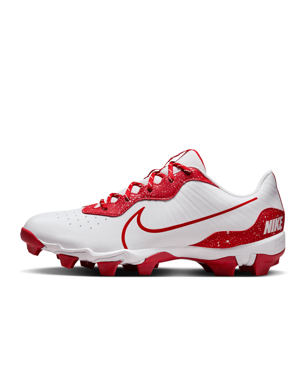 Nike Alpha Huarache 4 Keystone Men's Baseball Cleats - White/University Red