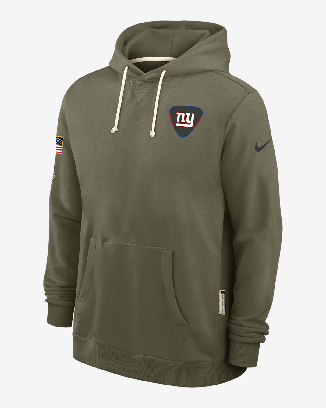 New York Giants Salute to Service Sideline Dominant Force Men's Nike Dri-FIT NFL Pullover Hoodie - Medium Olive