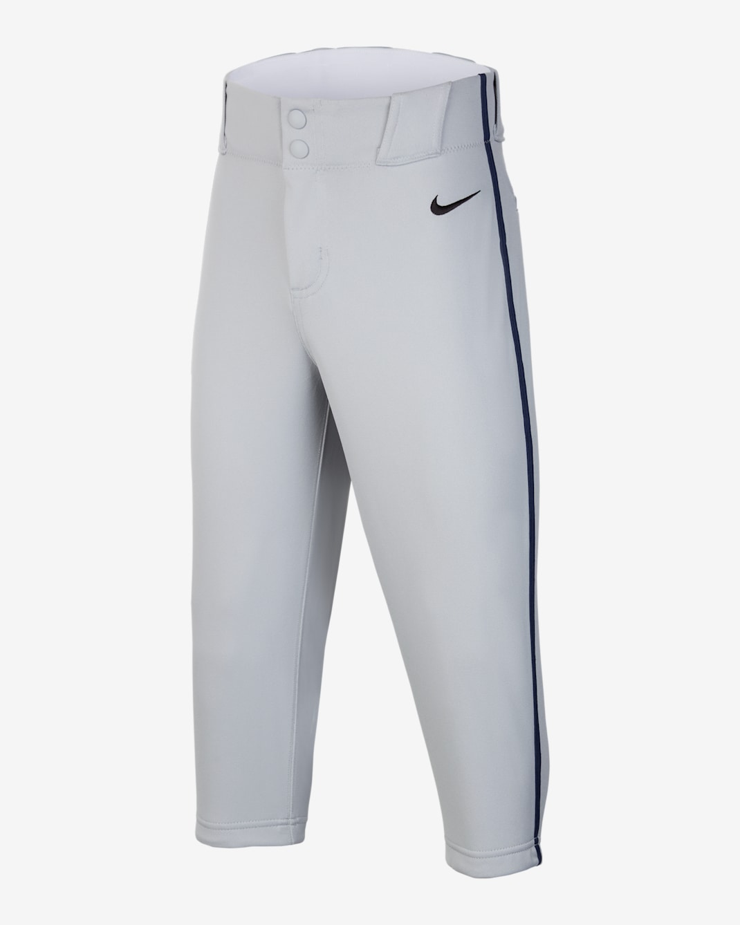 Pants de béisbol entubados de cintura alta para niños talla grande Nike Vapor Select 2 - Gris lobo/Azul marino medianoche/Negro