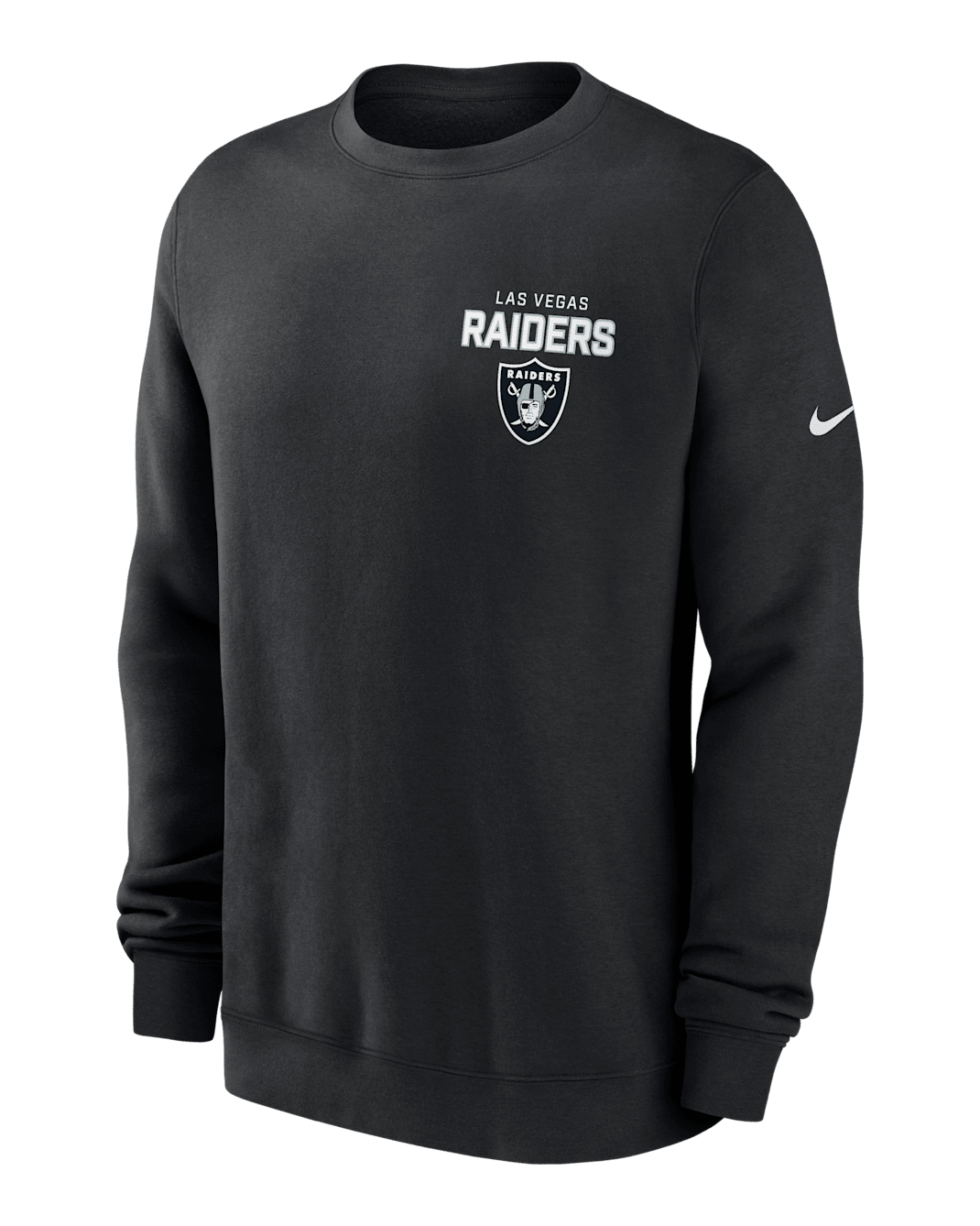 Las Vegas Raiders Draw Block Club Men's Nike NFL Pullover Crew - Black