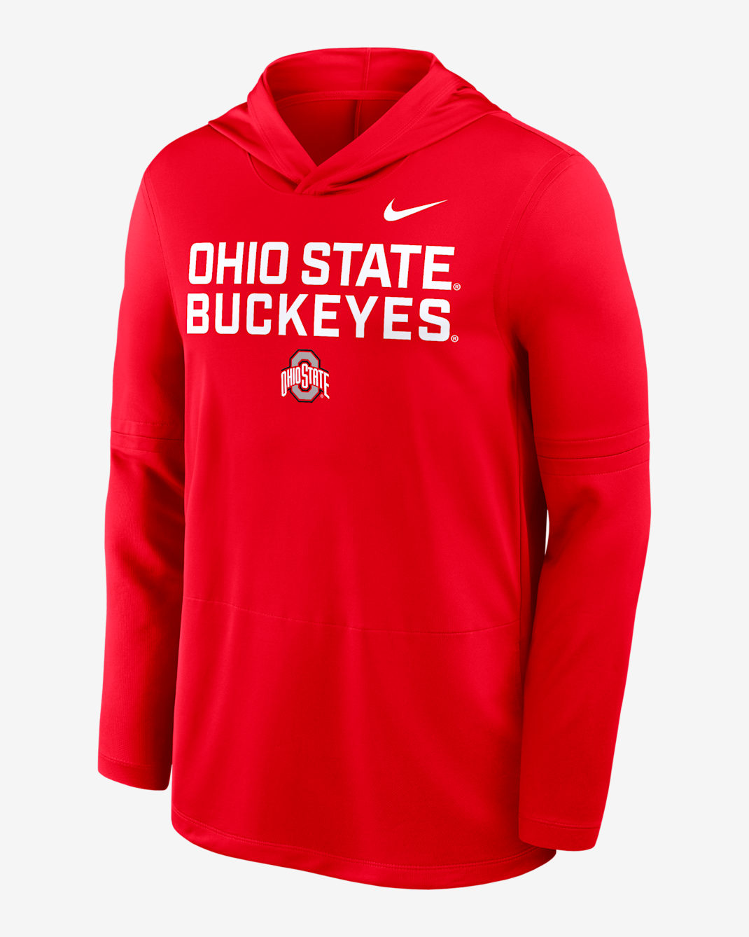 Ohio State Sideline Men's Nike Dri-FIT College Long-Sleeve Hooded Top - Red