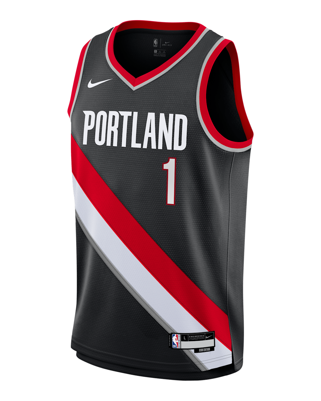 Anfernee Simmons Portland Trailblazers 2024/25 Icon Edition Big Kids' Nike NBA Swingman Jersey - Black