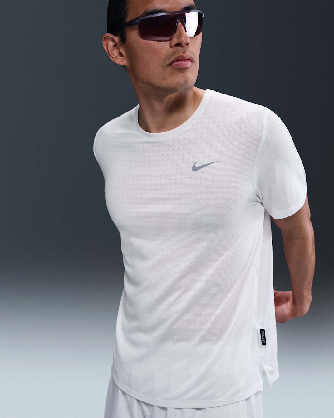 Haut de running Dri-FIT à manches courtes Nike Miler Breathe pour homme - Summit White