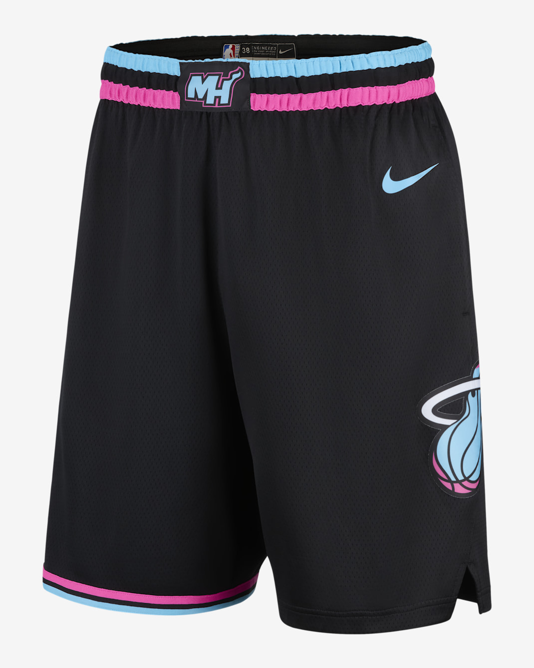 Miami Heat City Edition Men's Nike Dri-FIT NBA Swingman Shorts - Black/Blue Gale