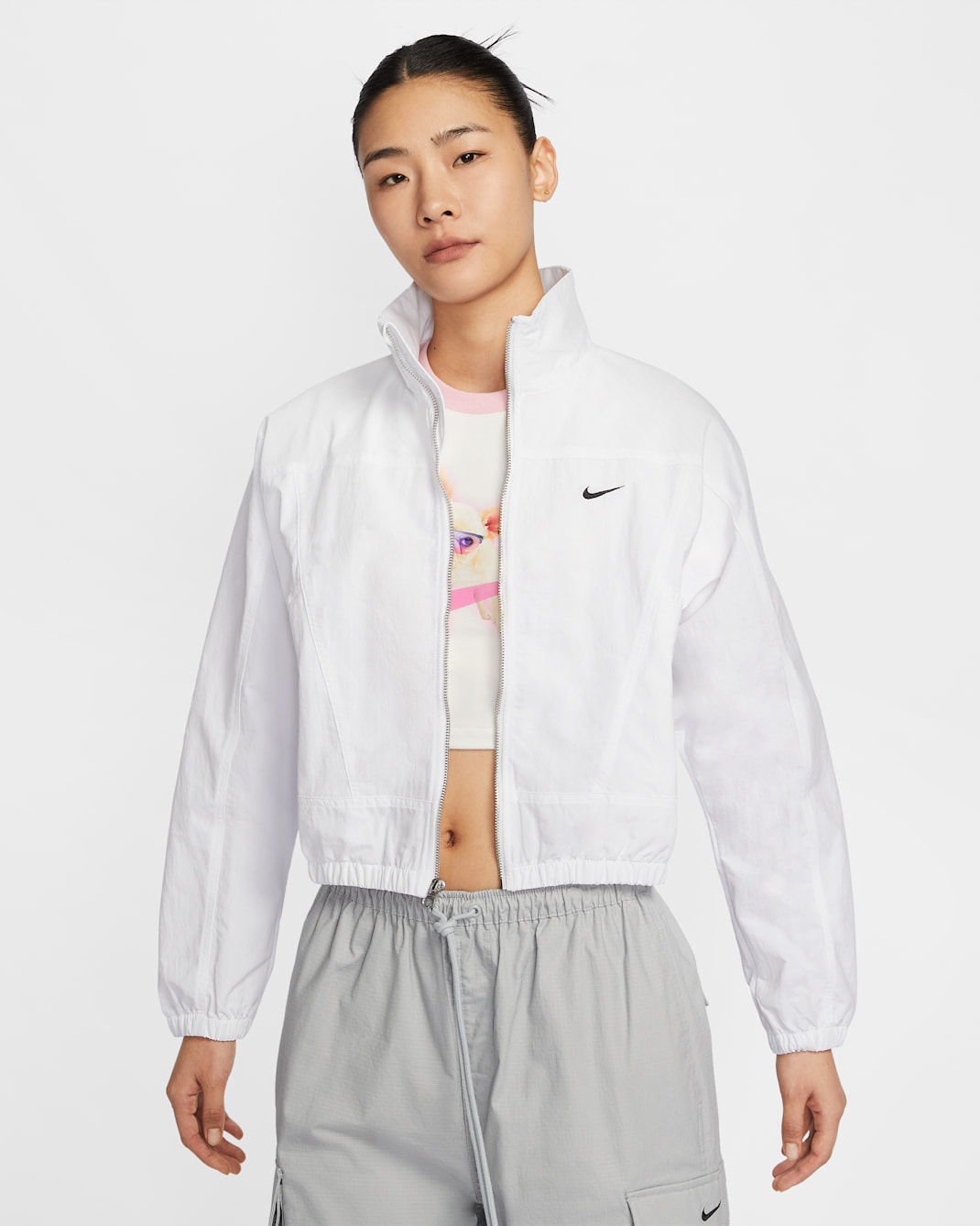 Nike Sportswear Everything Wovens Women's Oversized Repel UV Protection Jacket - White/Black