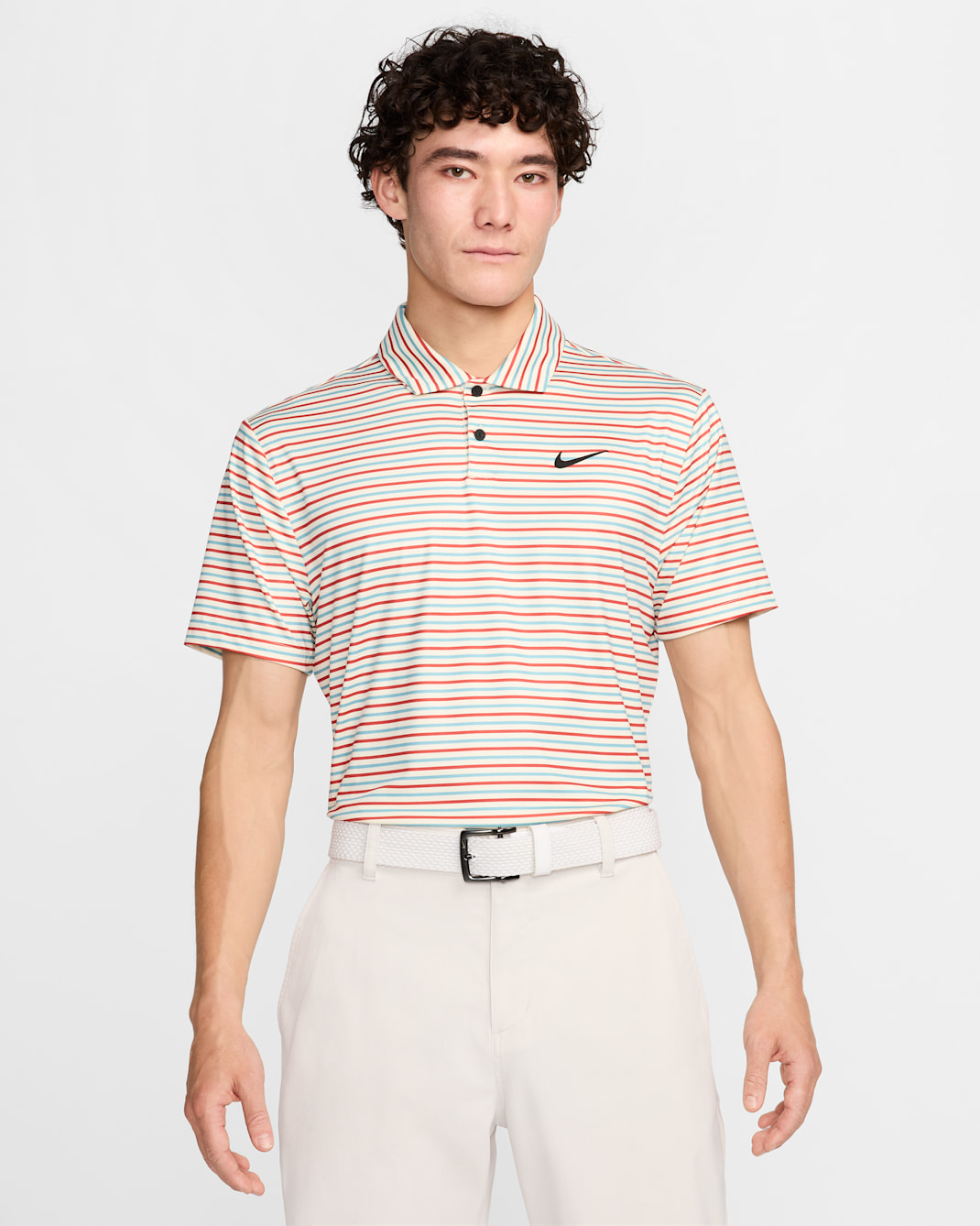 Nike Tour Men's Dri-FIT Striped Golf Polo - Coconut Milk