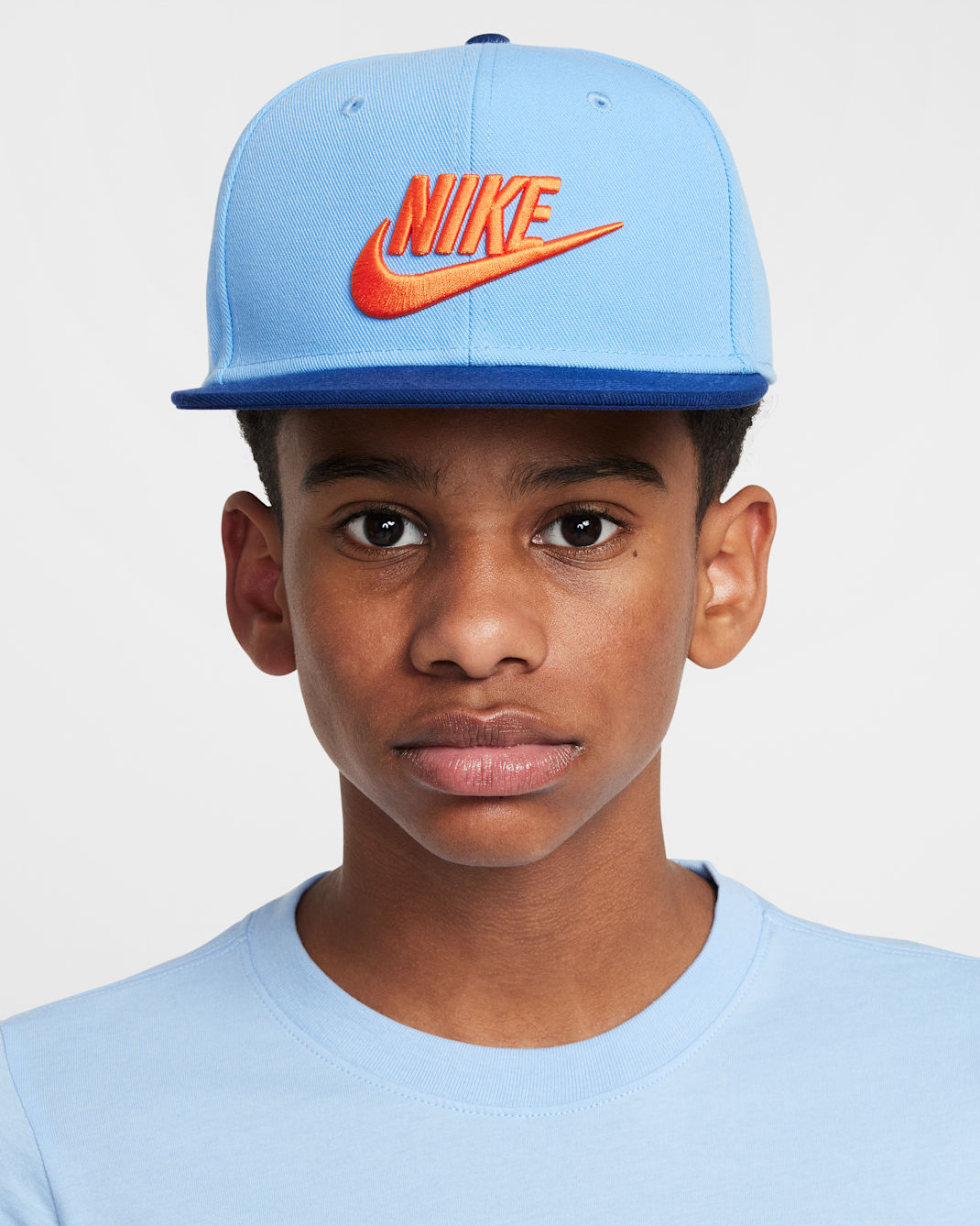 Nike Dri-FIT Pro Kids' Structured Futura Cap - University Blue/Blue Void/Safety Orange