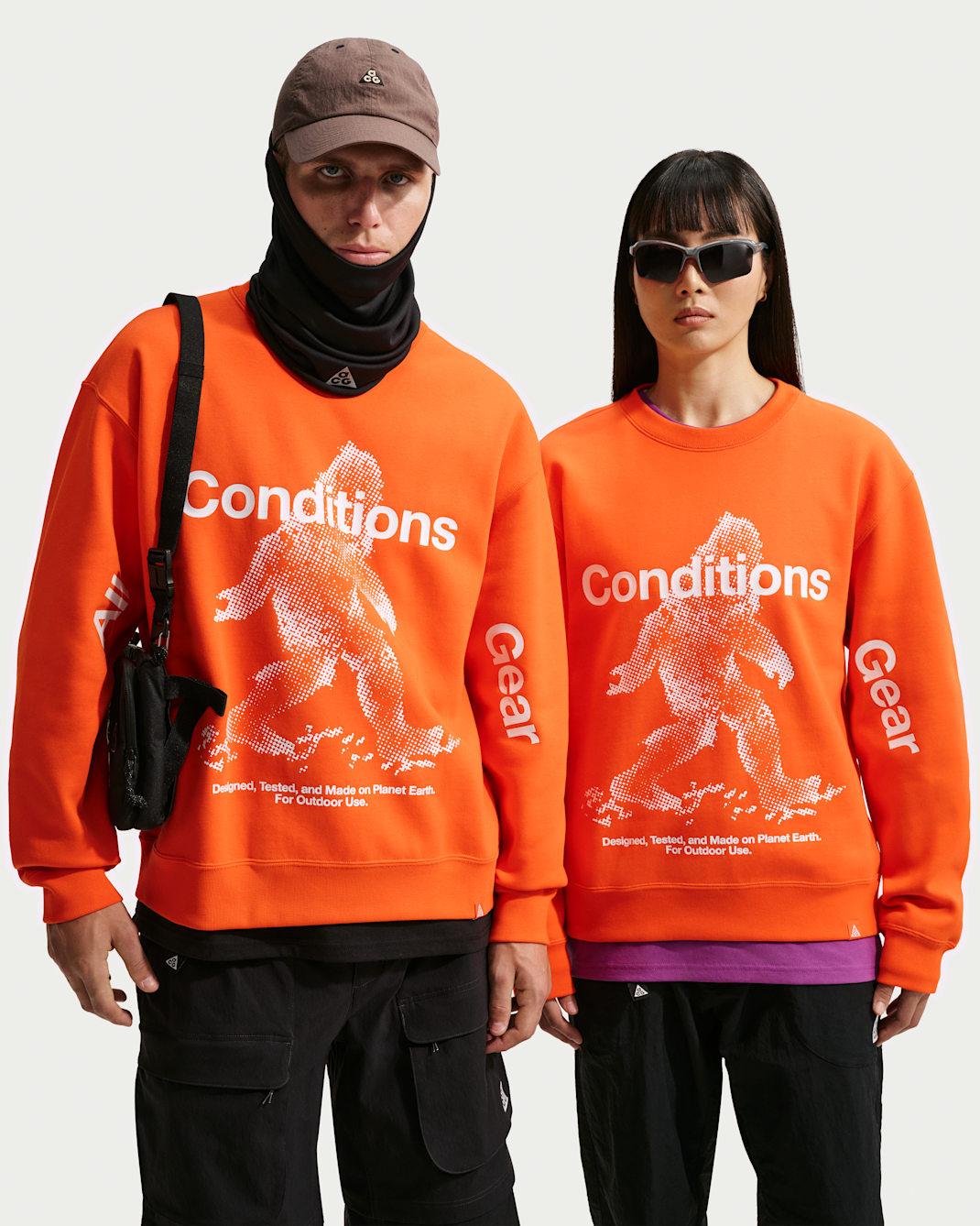 Sudadera de cuello redondo sin cierre Therma-FIT para hombre Nike ACG "Tuff Fleece" - Naranja seguridad