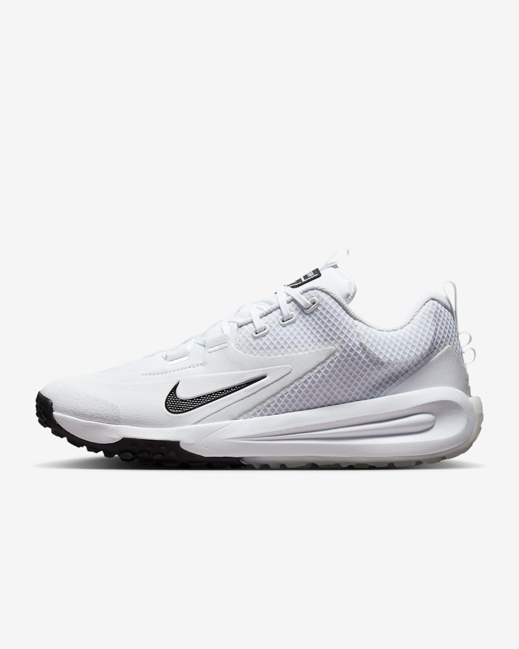 Tenis de béisbol para hombre Nike Cross Turf - Blanco/Plata metalizado/Negro