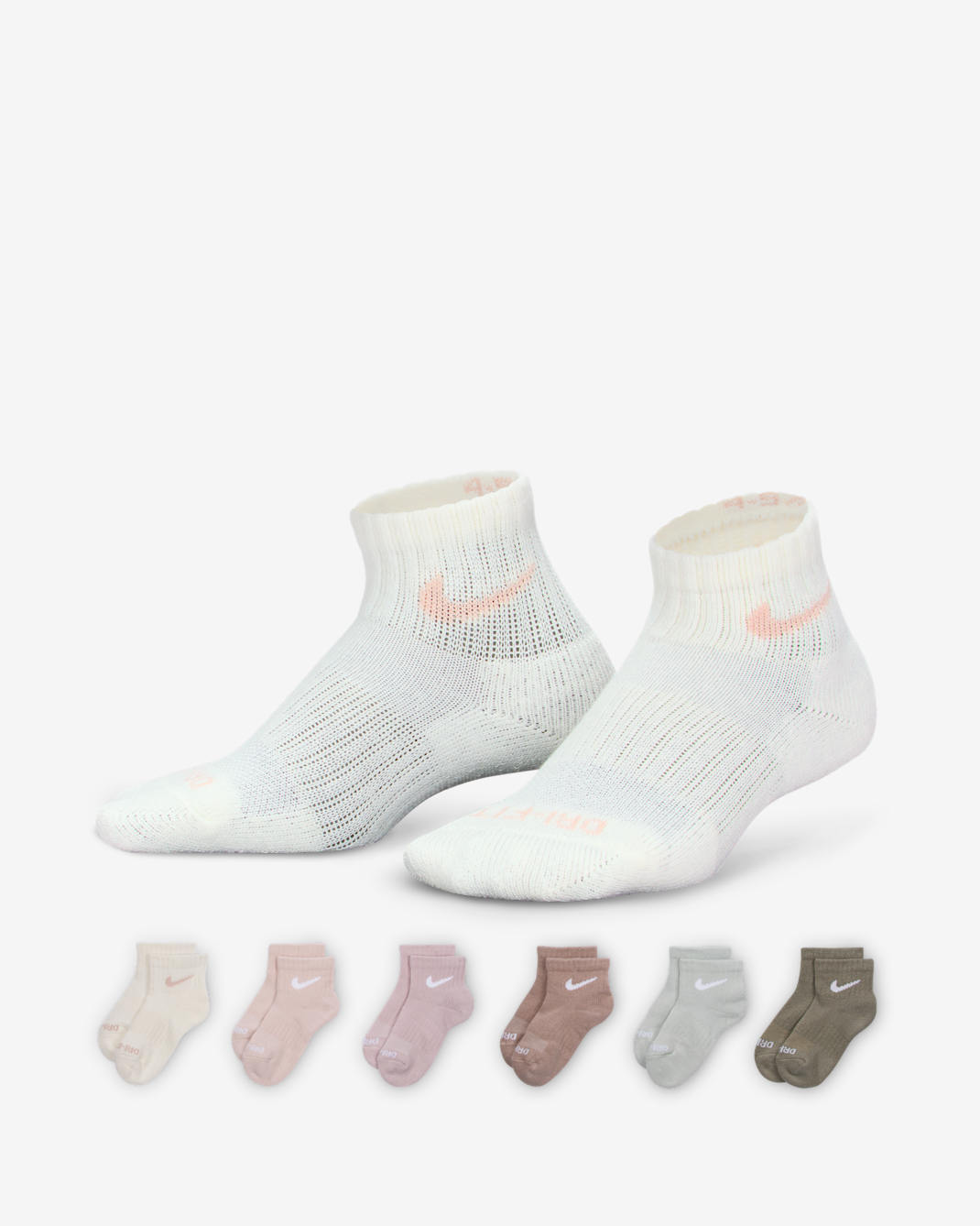 Calcetines de 1/4 para preescolar (6 pares) Nike Dri-FIT Performance Basics - Vela