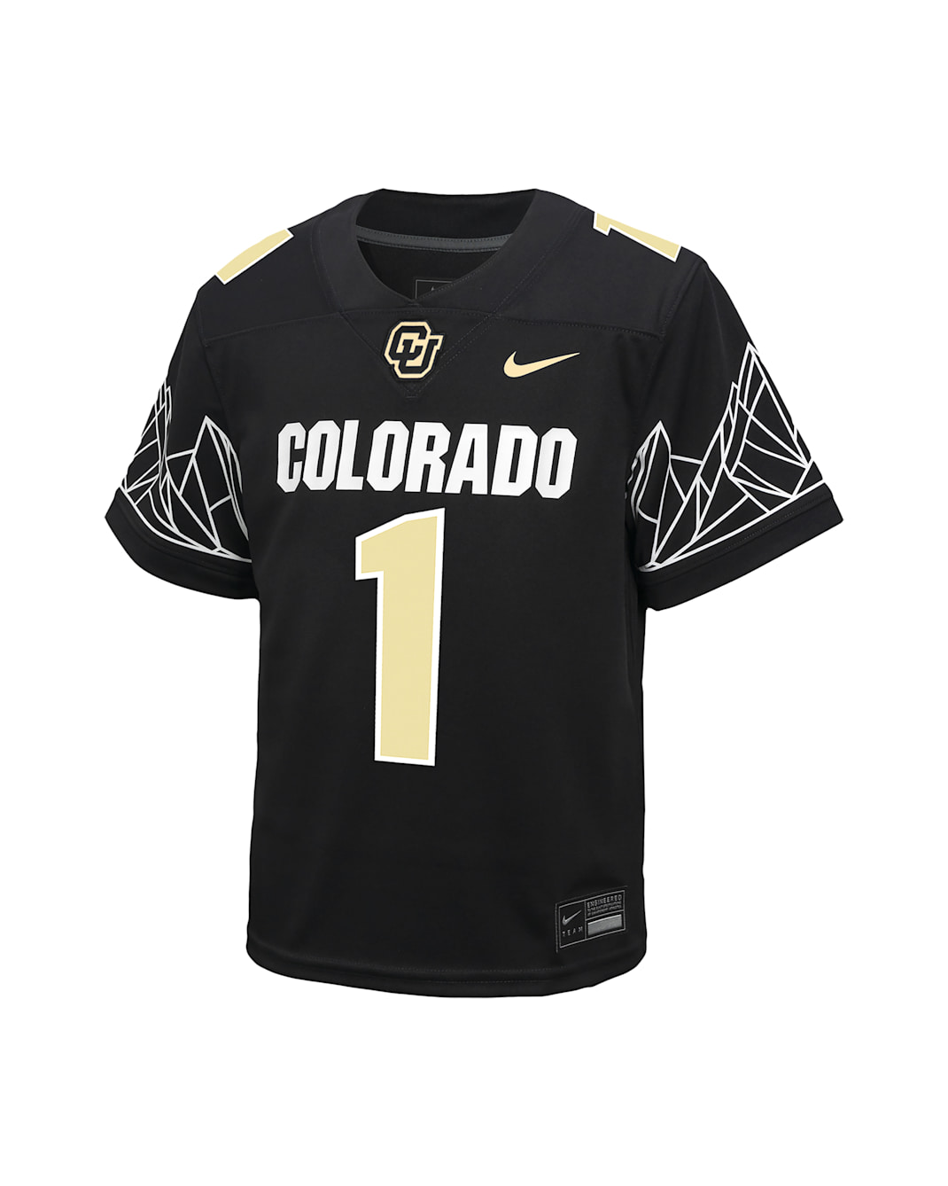 Jersey de fútbol americano universitario Nike Replica para niños talla grande Colorado - Negro