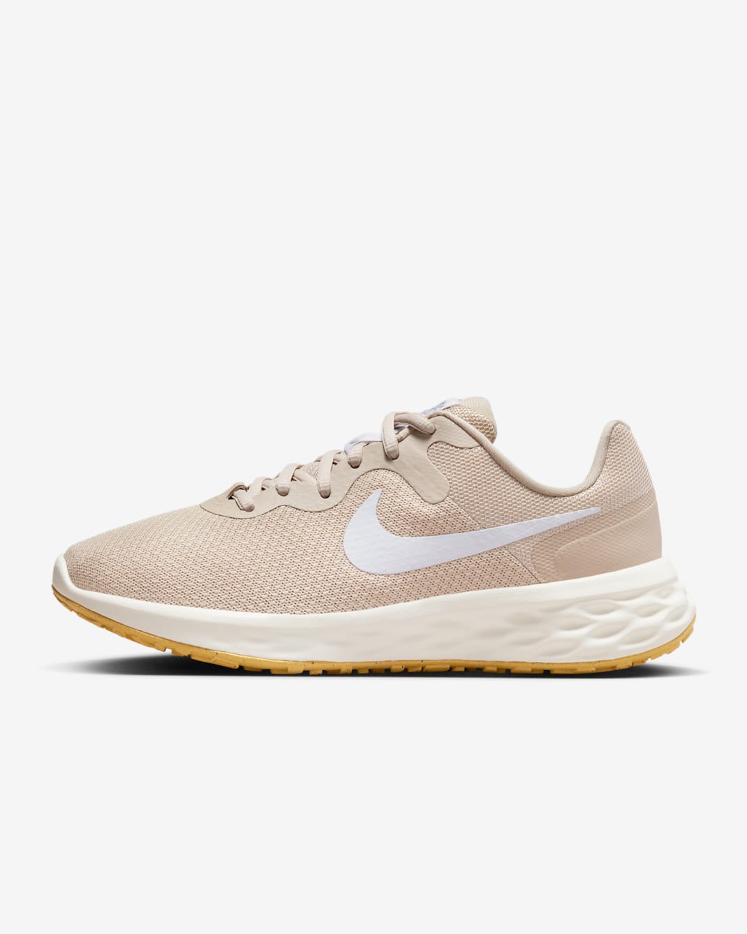 Nike Revolution 6 Women's Road Running Shoes (Wide) - Sand Drift/Topaz Gold/Indigo Haze/White