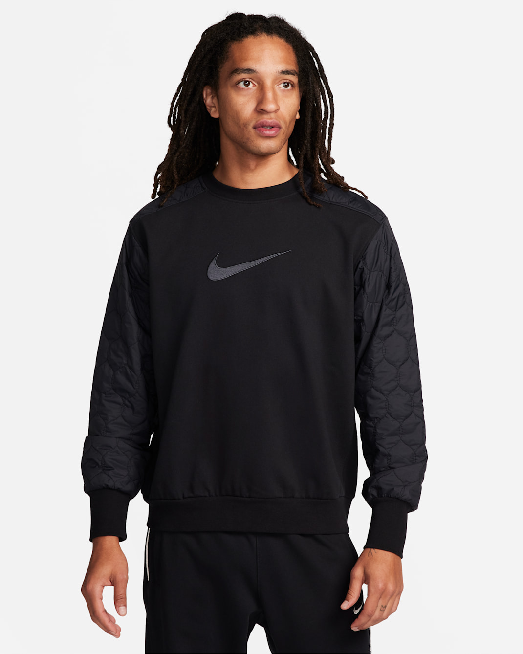 Sudadera de cuello redondo de básquetbol para hombre Nike Standard Issue - Negro/Antracita