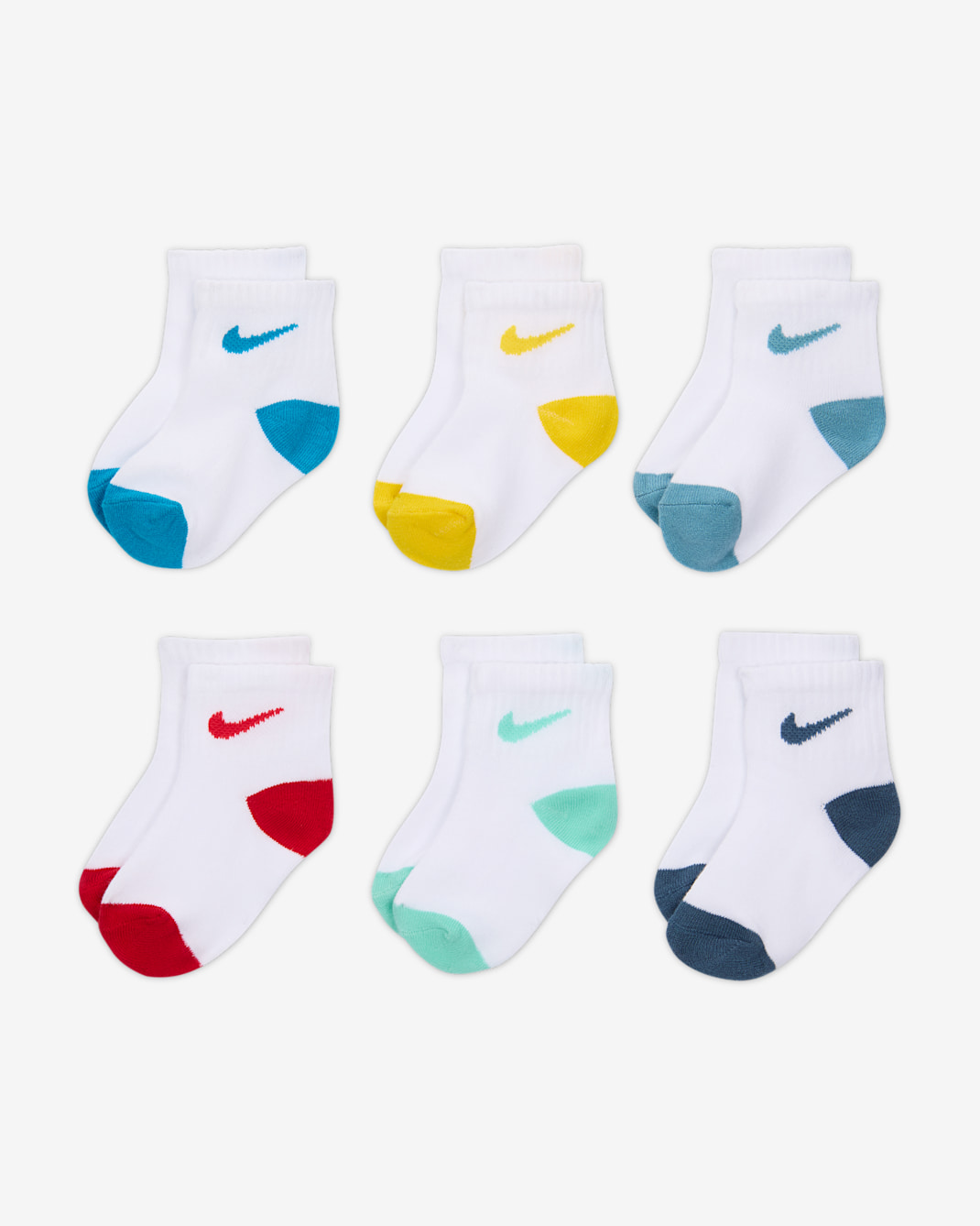 Nike Baby Ankle Socks (6 Pairs) - Laser Blue
