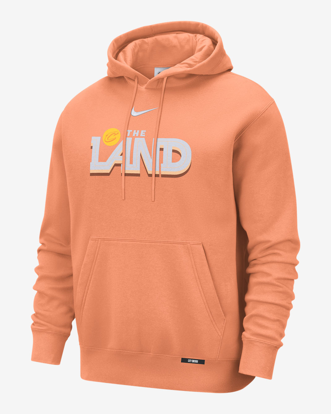 Cleveland Cavaliers City Edition Men's Nike Basketball Club Pull-Over Hoodie - Orange Frost
