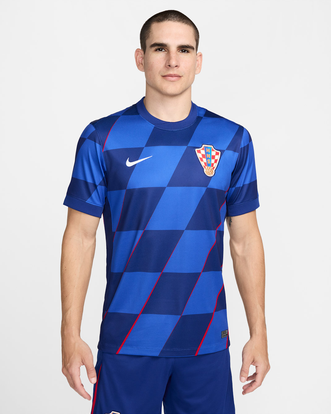 Kroatien 2024/25 Stadium Away Nike Dri-FIT Replica-fodboldtrøje til mænd - Hyper Royal/Deep Royal Blue/University Red/hvid