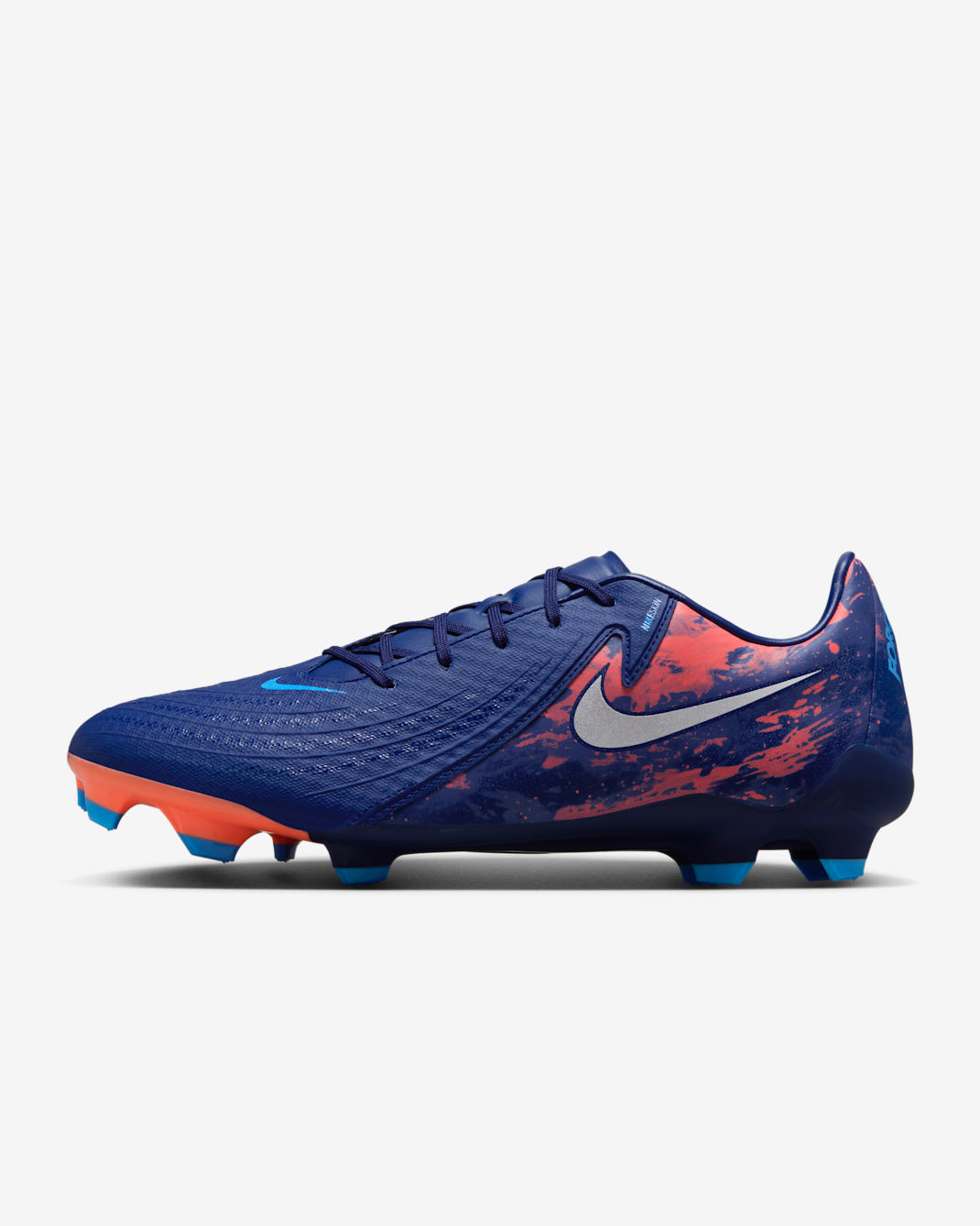 Nike Phantom GX 2 Academy "Erling Haaland" MG Low Top Fußballschuh - Blue Void/Chrome