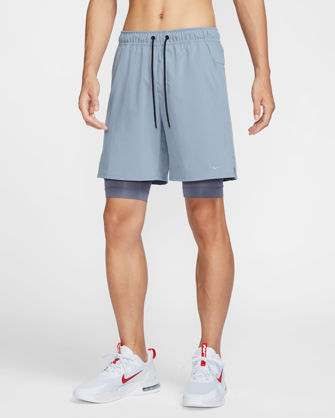 Nike Unlimited Men's Dri-FIT 18cm (approx.) 2-in-1 Versatile Shorts - Ashen Slate/Light Carbon/Black/Ashen Slate