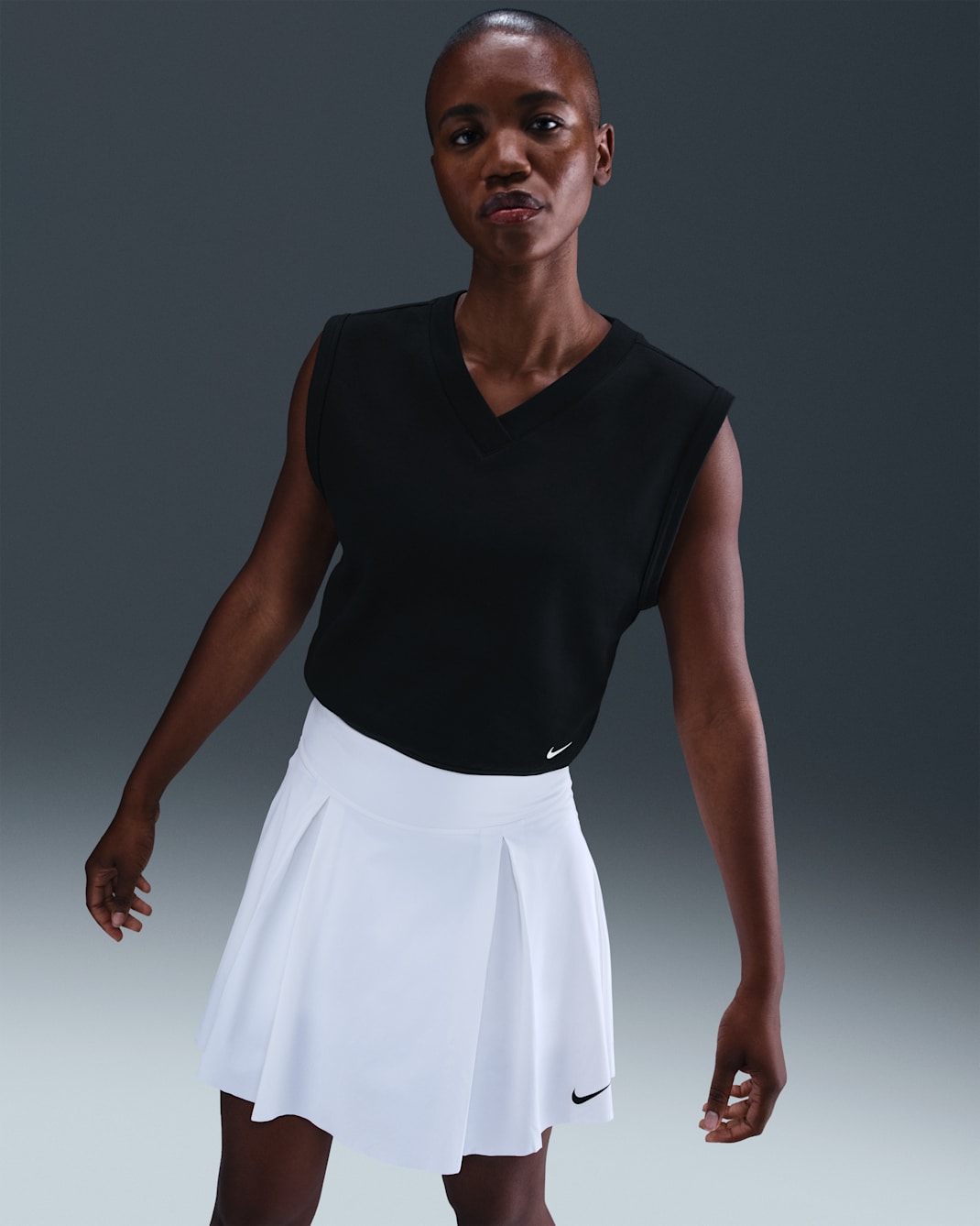 Nike Women's V-Neck Golf Vest - Black/Sail/Sail