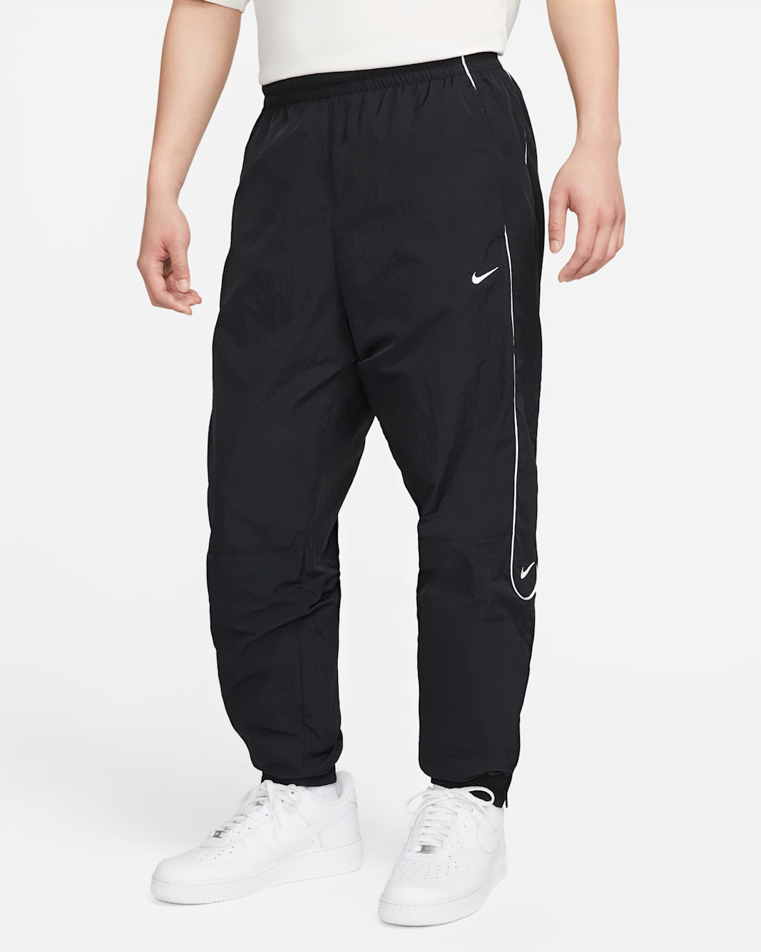 Nike Solo Swoosh Men's Tracksuit Bottoms - Black/White