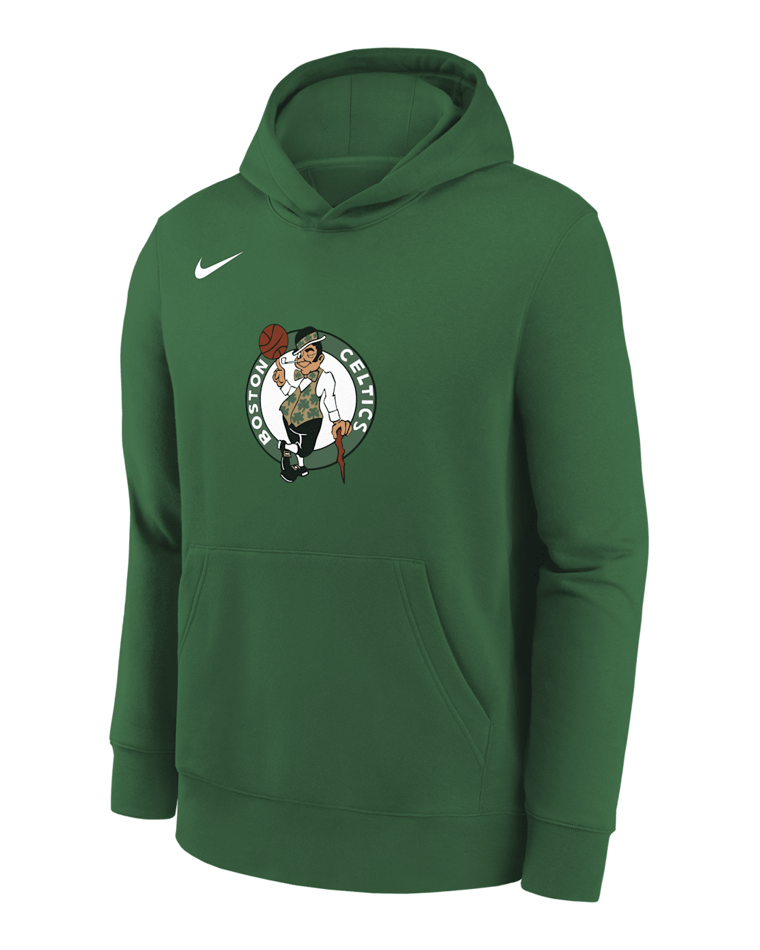 Boston Celtics Club Sudadera con gorro sin cierre Nike de la NBA para niños talla pequeña - Trébol