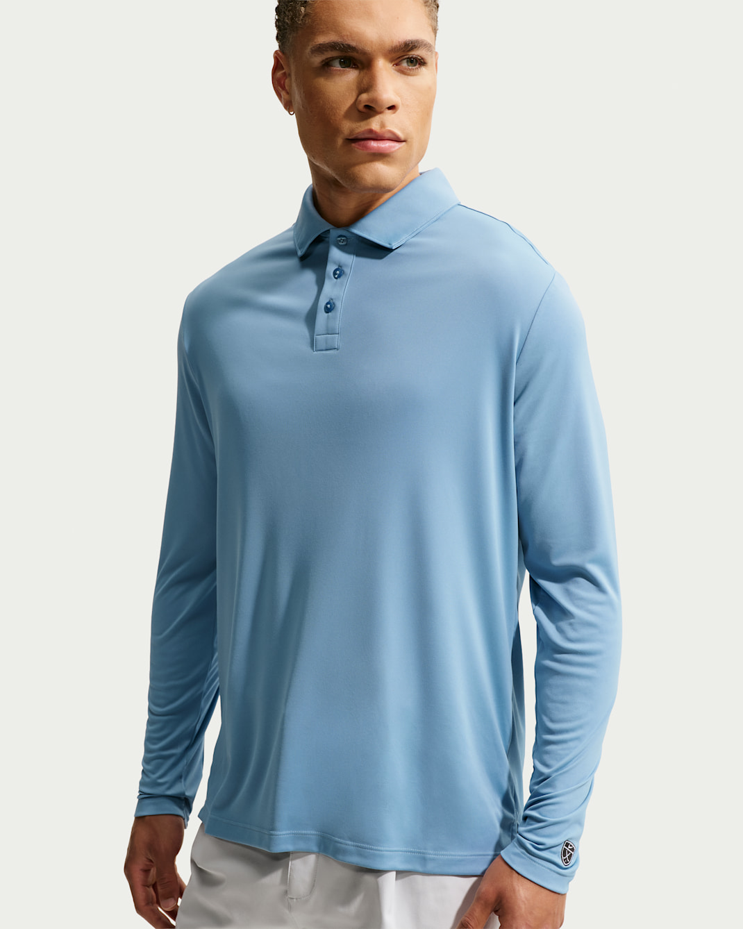 Polo de golf de manga larga Dri-FIT para hombre Nike Par - Azul de trabajo/Azul de trabajo