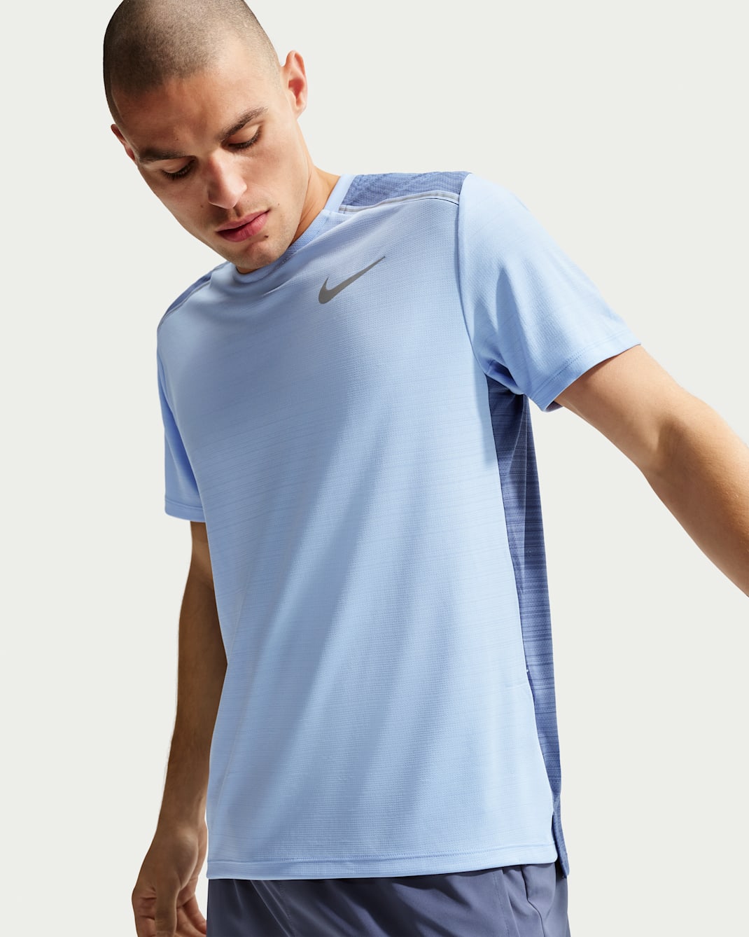 Nike Miler Kurzarm-Laufoberteil für Herren - Cobalt Bliss/Diffused Blue