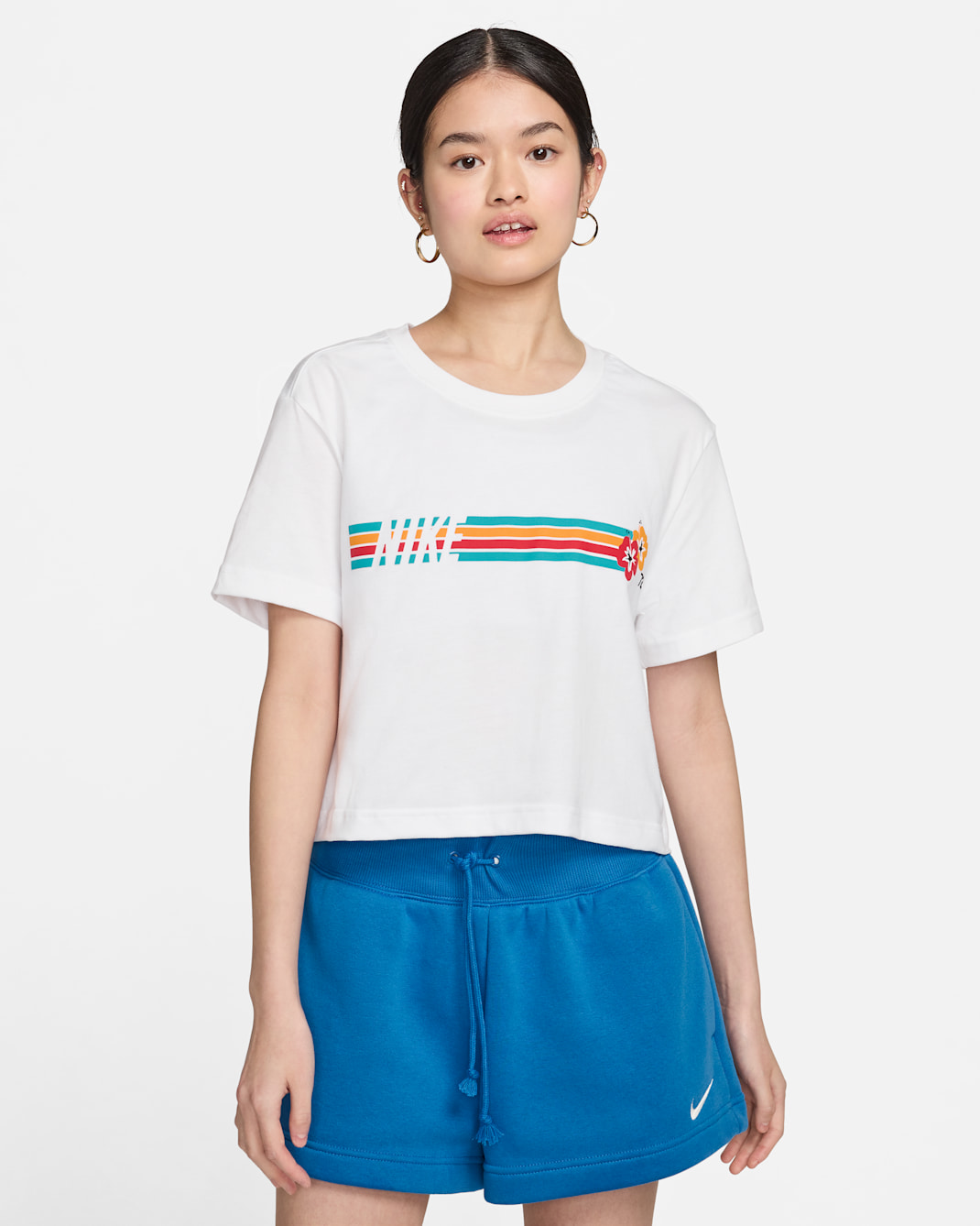 Nike Sportswear Women's Cropped T-Shirt - White/White