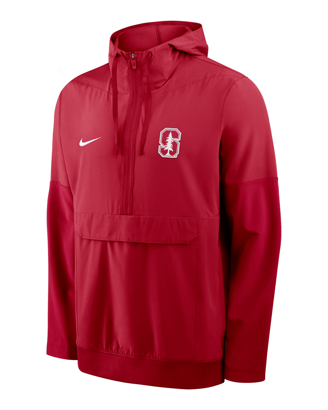 Chamarra universitaria Nike con gorro de medio cierre para hombre Stanford Anorak - Carmesí