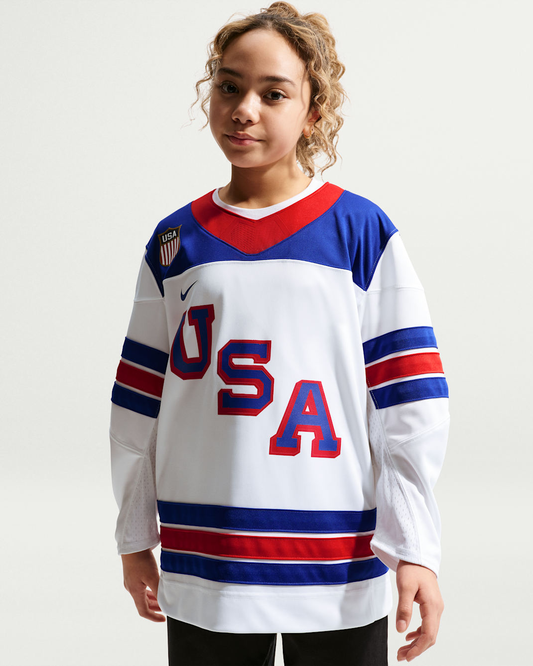 Nike "Team USA" Little Kids' Hockey Jersey - White
