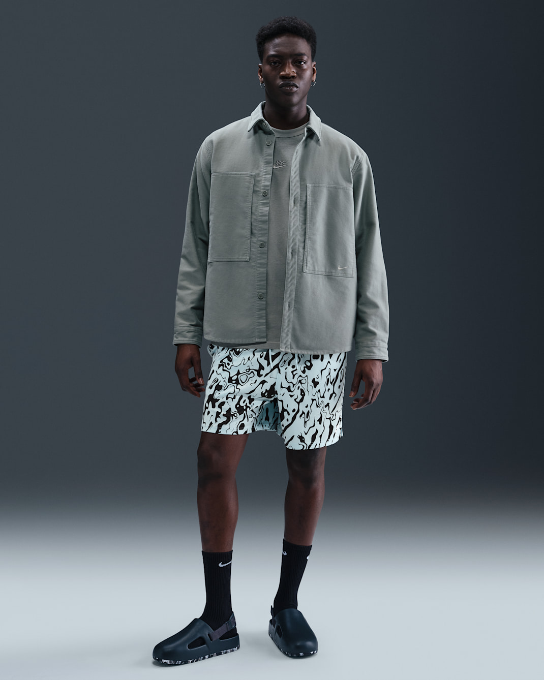 Nike Sportswear Club Men's Mesh Shorts - Glacier Blue/Black/White